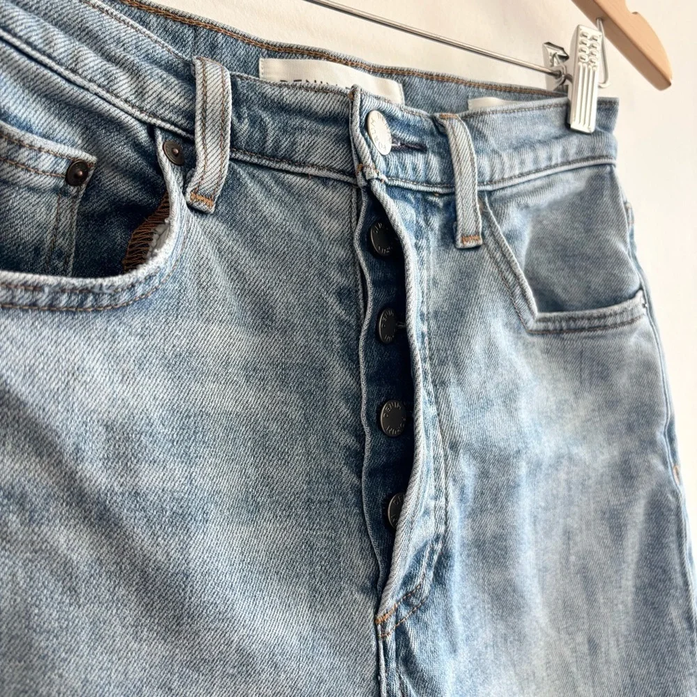 Denim Forum Aritzia The Arlo Hi-Rise Straight Jean Distressed - Picture 7 of 14